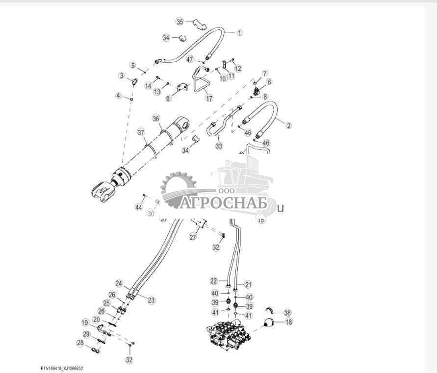 Four Function Hydraulic Lines, High Lift Z-Bar (3 of 3) 